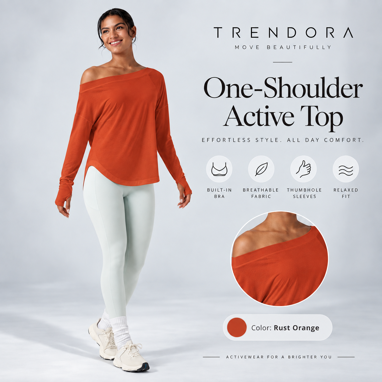 One-Shoulder Active Top