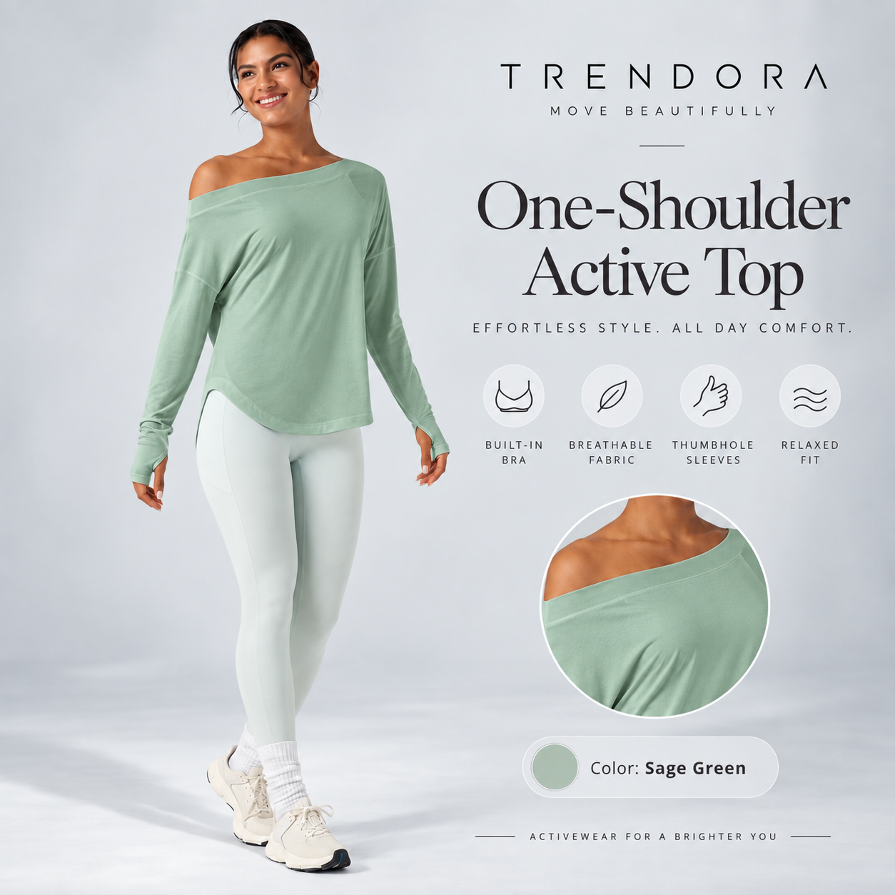 One-Shoulder Active Top