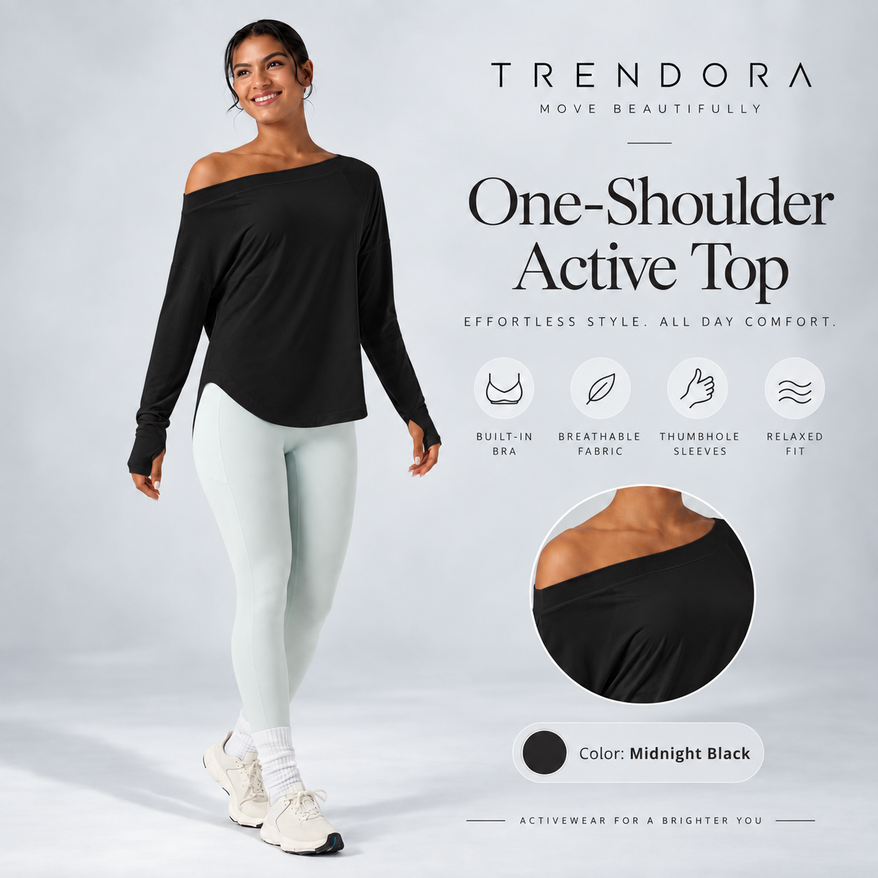 One-Shoulder Active Top