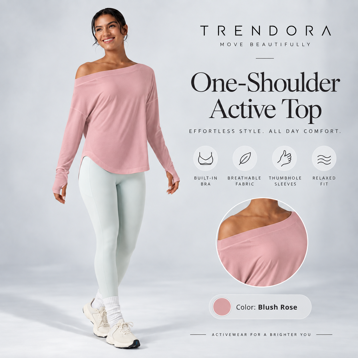 One-Shoulder Active Top